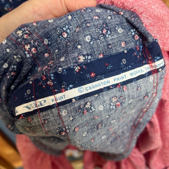 VTG Ruffled Prairie Maxi Skirt Calico Floral Texas Star Line Dancing Rodeo Med - Picture 12 of 12